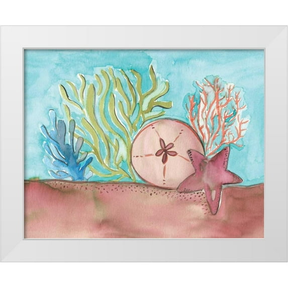 Martin, Monica 32x26 White Modern Wood Framed Museum Art Print Titled - Underwater II