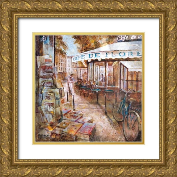 Martin, Noemi 20x20 Gold Ornate Wood Framed with Double Matting Museum Art Print Titled - St.Germain Paris