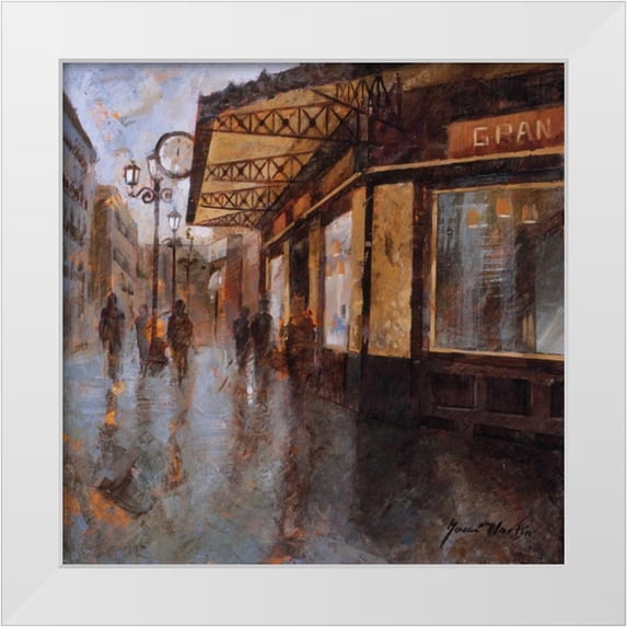 Martin, Noemi 26x26 White Modern Wood Framed Museum Art Print Titled - Gran Cafe