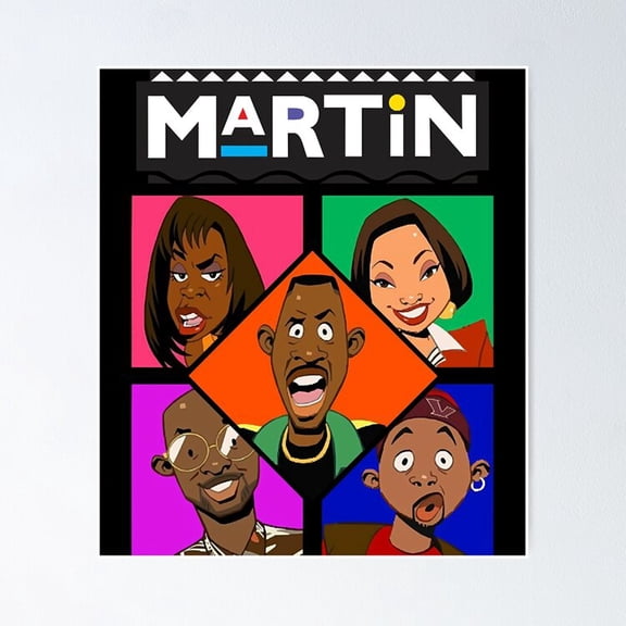 Martin Retro 90s Comedy Show Wall Decor, Unframed Poster