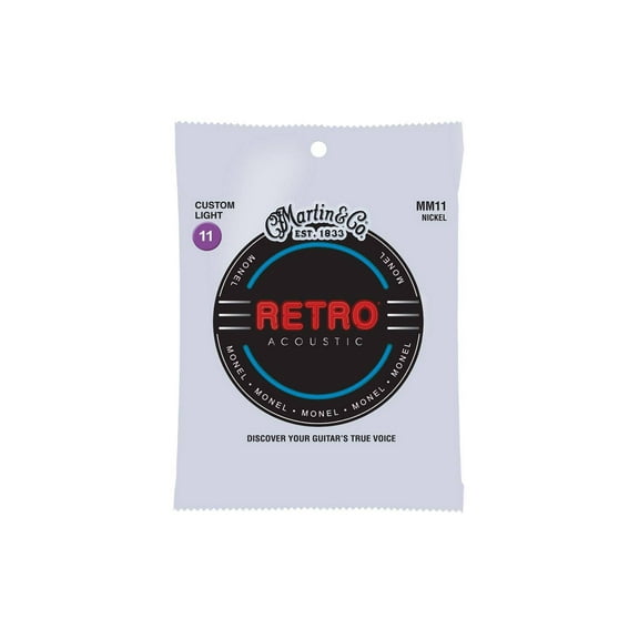 Martin MM11 Retro Monel Strings, Custom Light, 11-52