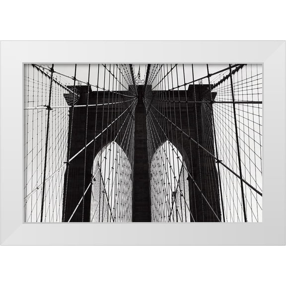 Martin, Rikard 14x11 White Modern Wood Framed Museum Art Print Titled - Brooklyn Bridge