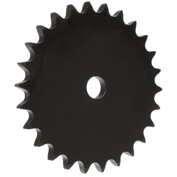 Martin Roller Chain Sprocket, Reboreable, Type A Hub, Double Pitch Strand, 2050/C2050 Chain Size, 1.25" Pitch, 24 Teeth, 0.719" Bore Dia., 5.12" OD, 0.343" Width