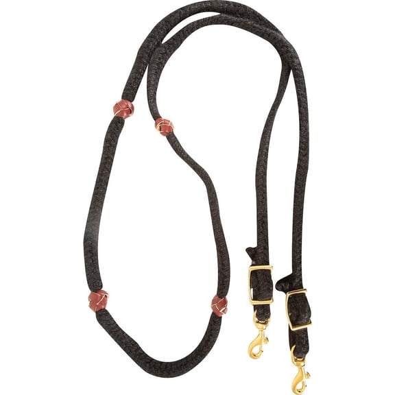 Martin Saddlery Black 5 Braid Mohair Barrel Reins