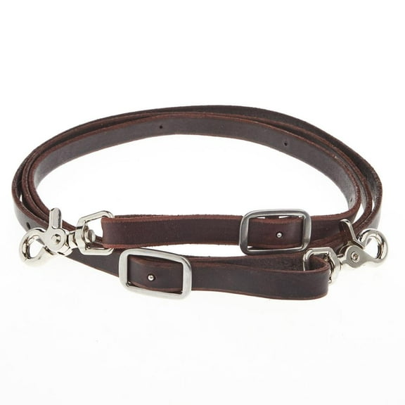 Martin Saddlery Latigo Leather Roping Reins - 7' 8" Length with Double Snaps - Multiple Sizes 5/8"