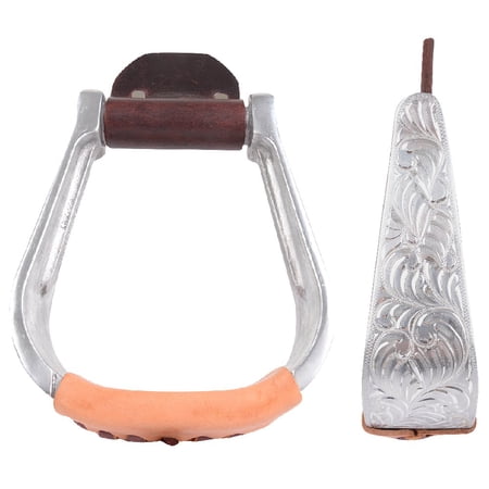 Martin Saddlery Engraved Aluminum Stirrups | Lightweight Show Bell / 2