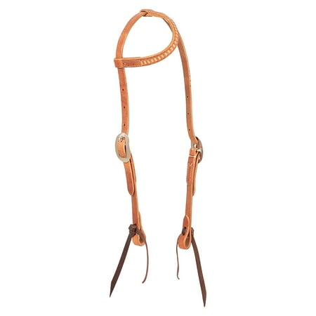 Martin Saddlery Rawhide Laced Slip Ear Harness Headstall Natural OS