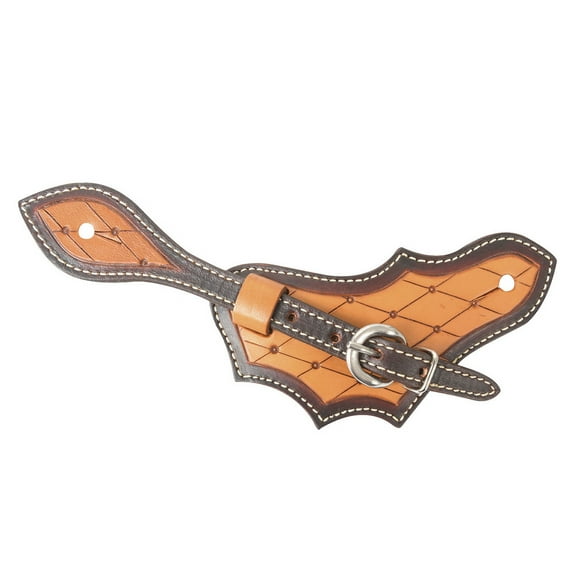 Martin Saddlery Two Toned Leather Leaf Spur Strap