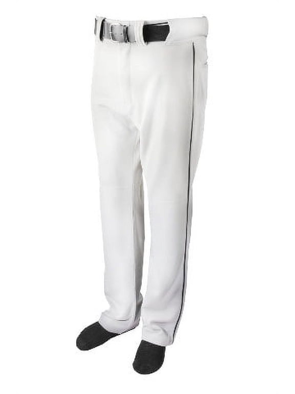 Martin Sports Adult Men's Full Length, Belt Loop Baseball Pants with Piping