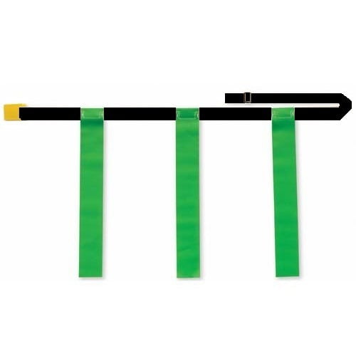 Martin Sports SINGLE (1) Adjustable Flag Football Belt; Quick Release with 3 Flags (Green)