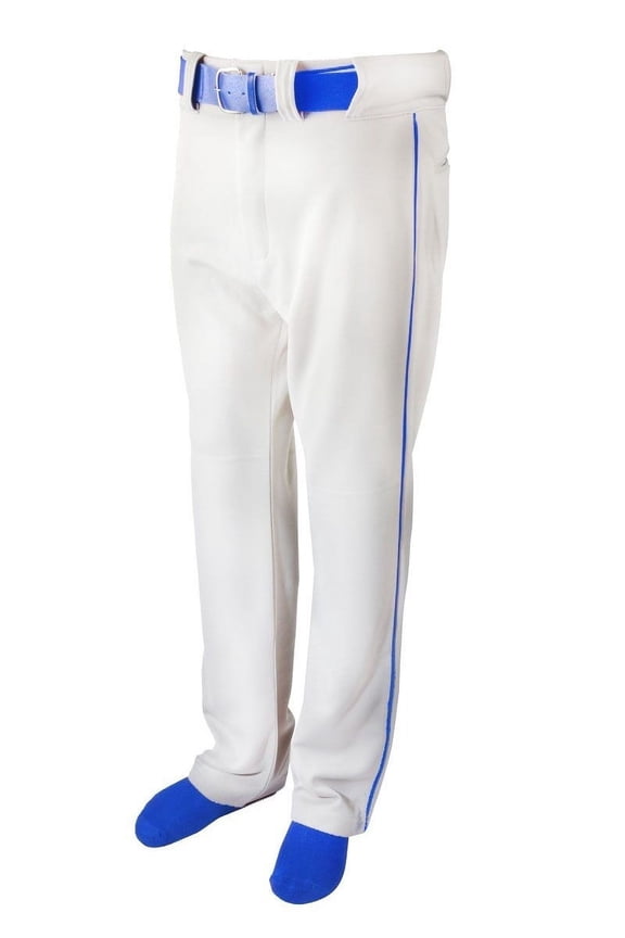 Martin Sports YOUTH Baseball Pants, WHITE with Piping