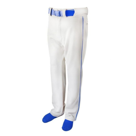 Martin Sports YOUTH Baseball Pants, WHITE with Piping