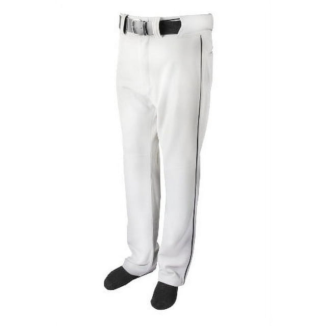 Martin Sports YOUTH Baseball Pants, WHITE with Piping