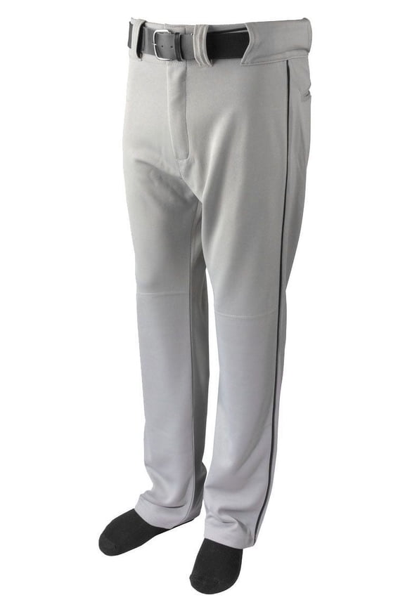 BASEBALL PANT W/ PIPING-GREY/BLACK-YM