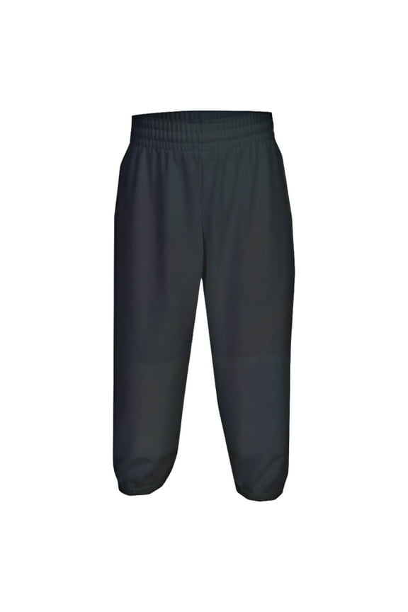 Youth Elastic Waist Baseball Pants, Black