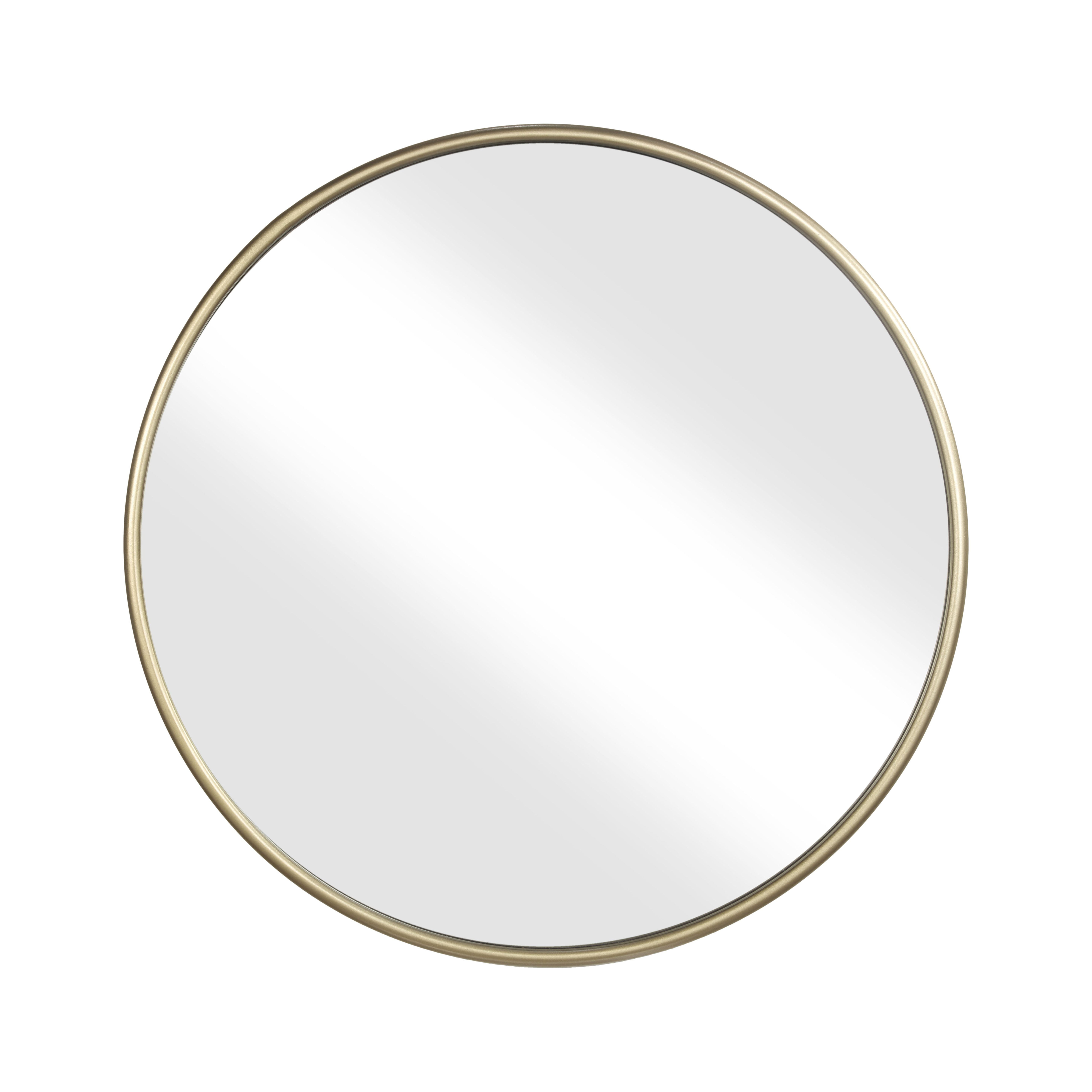 Elegant 30" Gold Round Wall Mirror with Slim Metal Frame