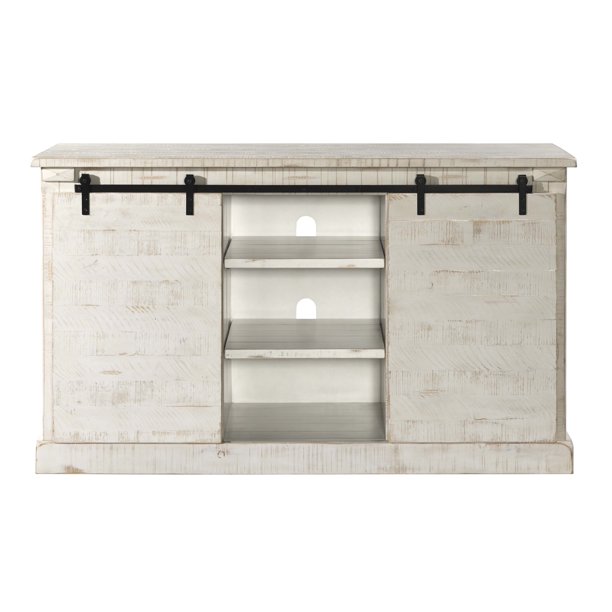 Martin Svensson Home Barn Door Solid Wood Laurel Bay TV Stand, Antique