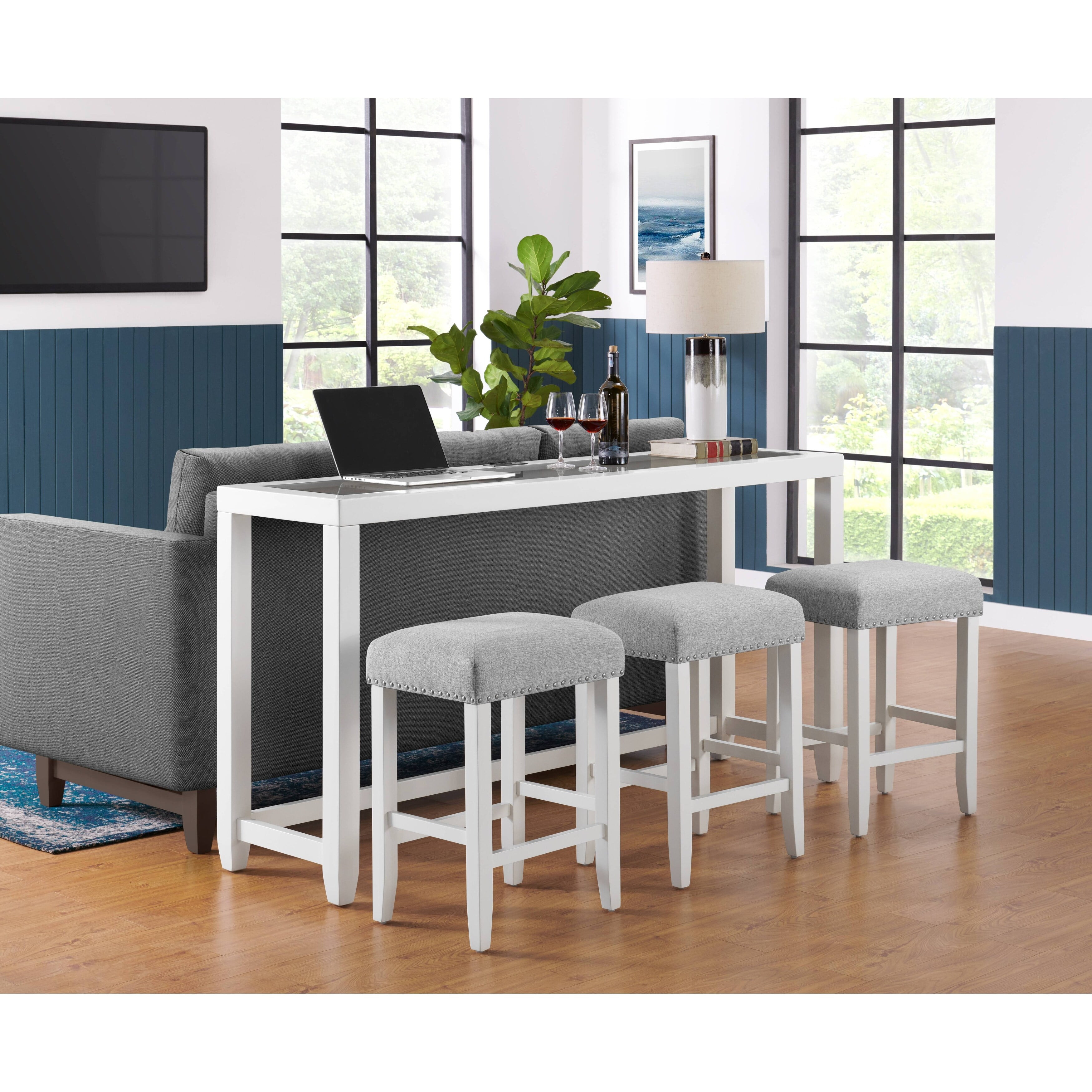 Martin Svensson Home Cordero 72Inch Pub Dining Console with 3 Counter