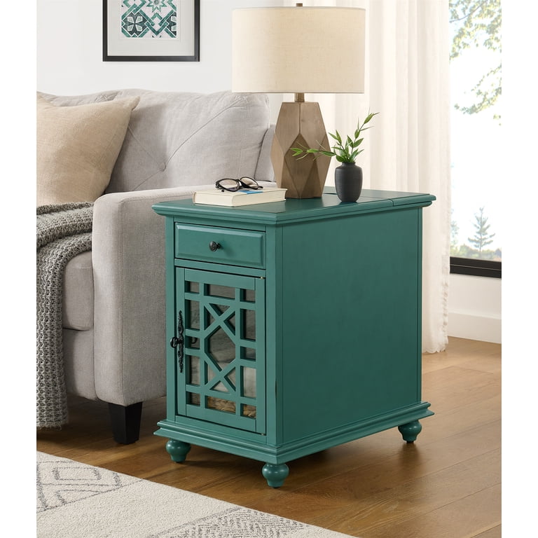 Martin Svensson Home Elegant Chairside Table with Power, Antique