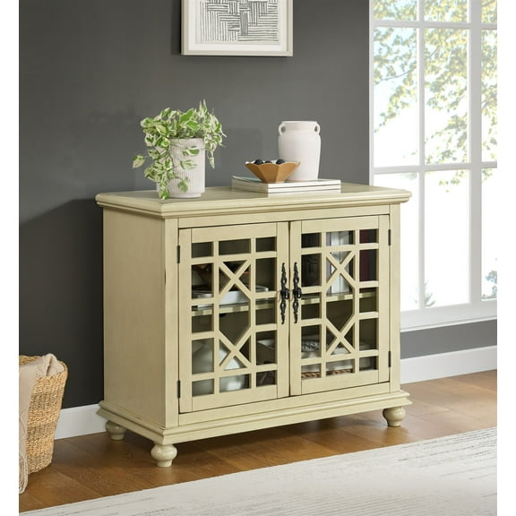 Martin Svensson Home Elegant Small Spaces TV Stand, Antique Cream White