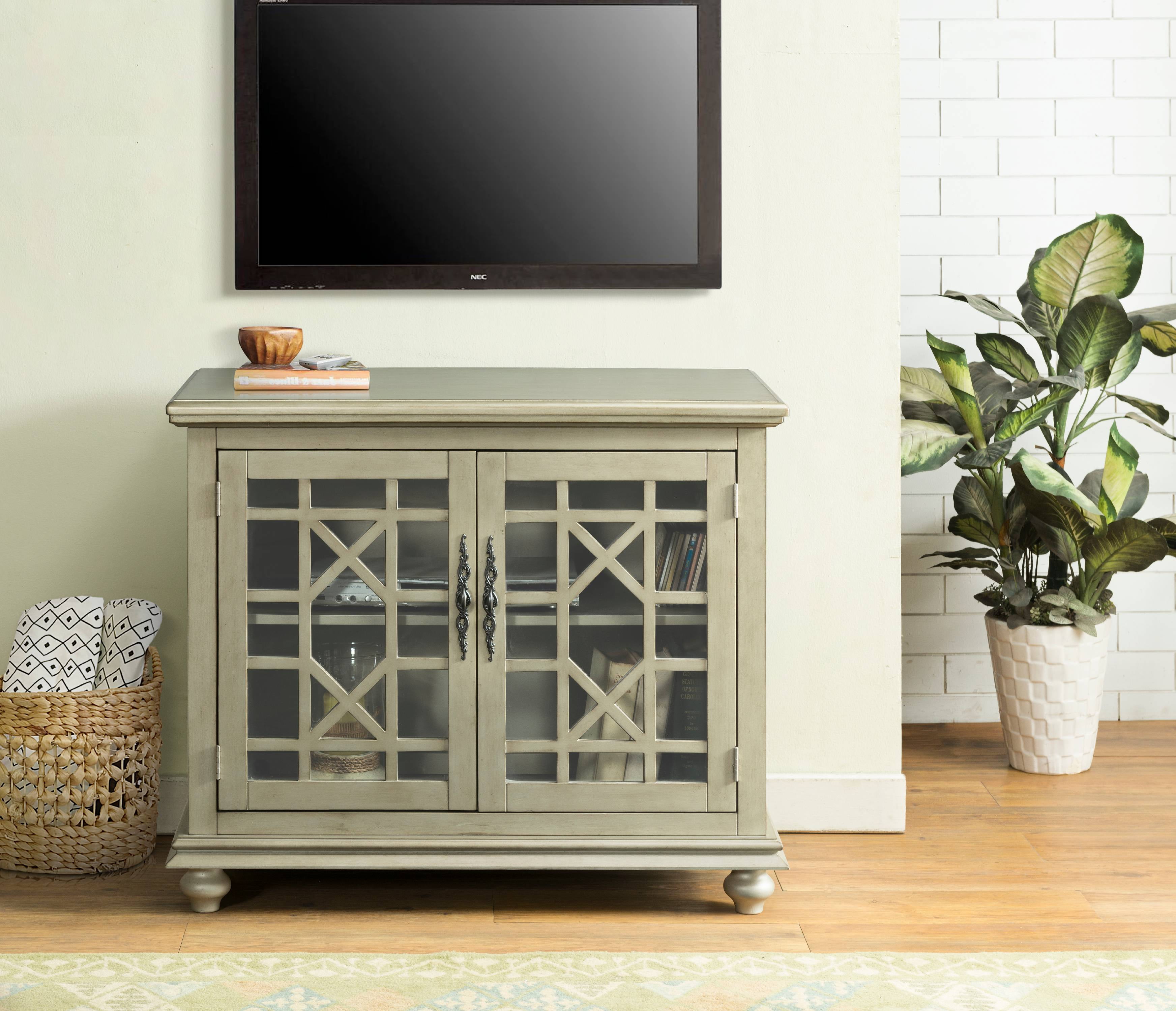 Martin Svensson Home Elegant Small Spaces TV Stand Antique Silver