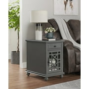 Martin Svensson Home Gray Elegant Chairside Table with Power
