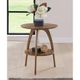 thumbnail image 1 of Martin Svensson Home LAX Round Wood End Table in Warm Nutmeg Brown, 1 of 6