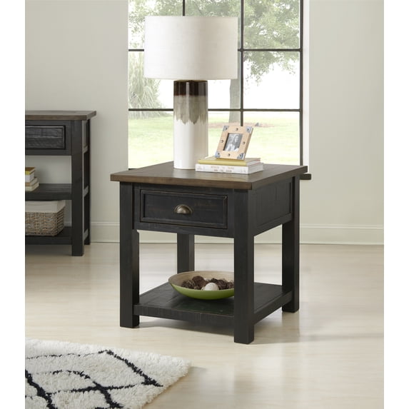 Martin Svensson Home Monterey End Table, Black and Brown