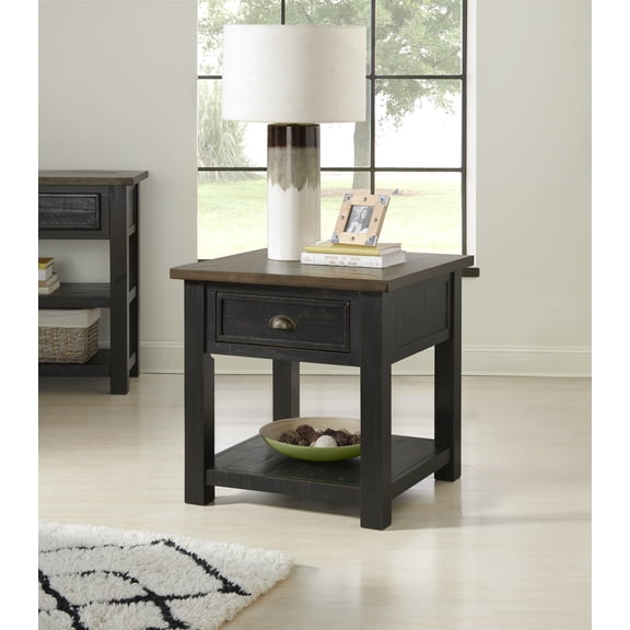 Martin Svensson Home Monterey End Table, Black and Brown