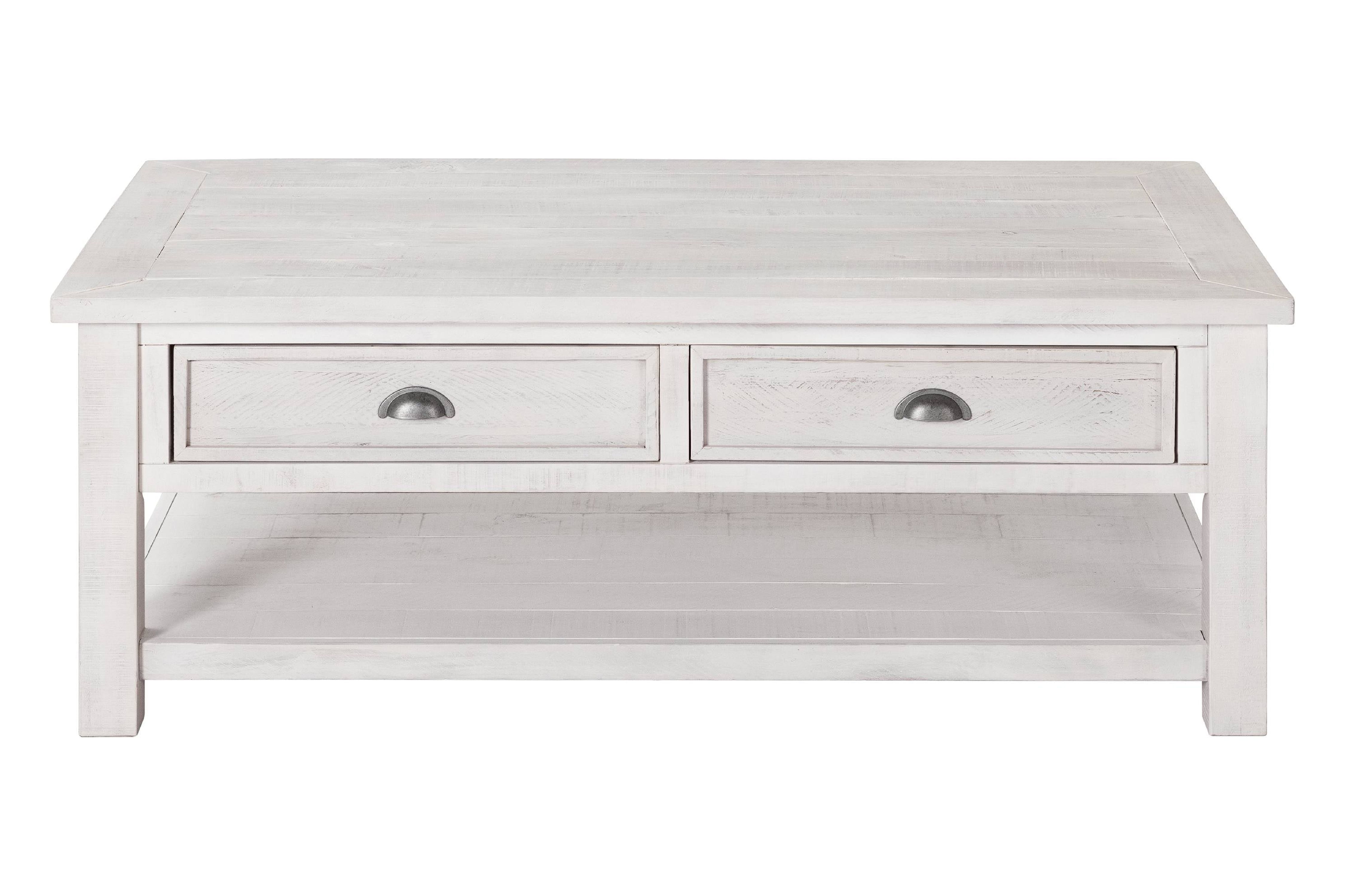 Martin Svensson Home Monterey Solid Wood Coffee Table, White - Walmart.com