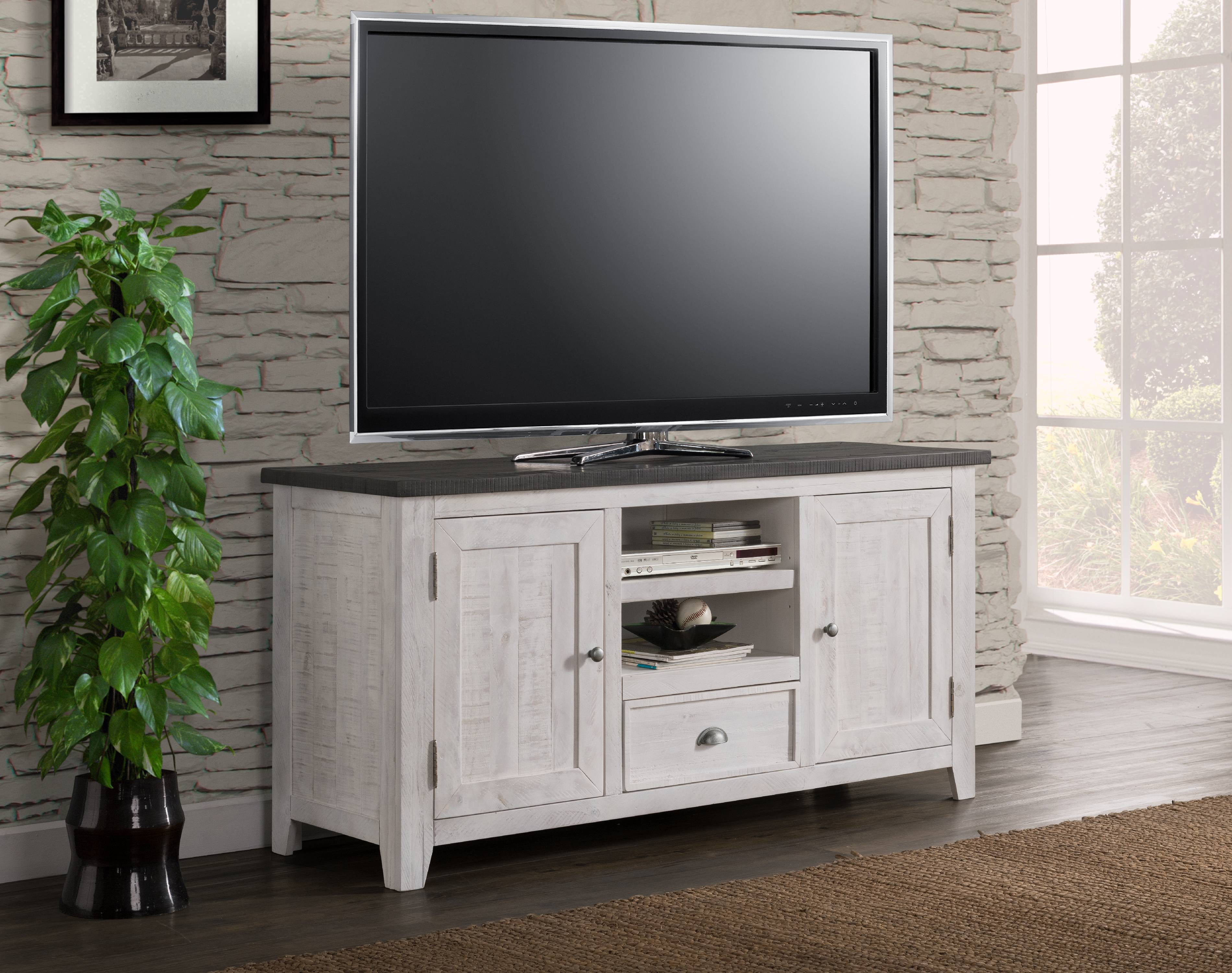 White solid wood tv unit outlet