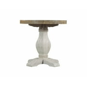 Martin Svensson Home Napa Round End Table, White Stain and Reclaimed Natural