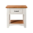 thumbnail image 1 of Martin Svensson Home Rustic Collection End Table, Antique White with Honey, 1 of 4