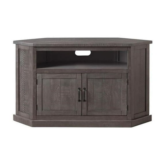 Martin Svensson Home Rustic Corner 50" Solid Wood TV Stand Gray