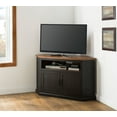 thumbnail image 1 of Martin Svensson Home Rustic Corner TV Stand for TVs up to 55", Antique Black and Honey, 1 of 8