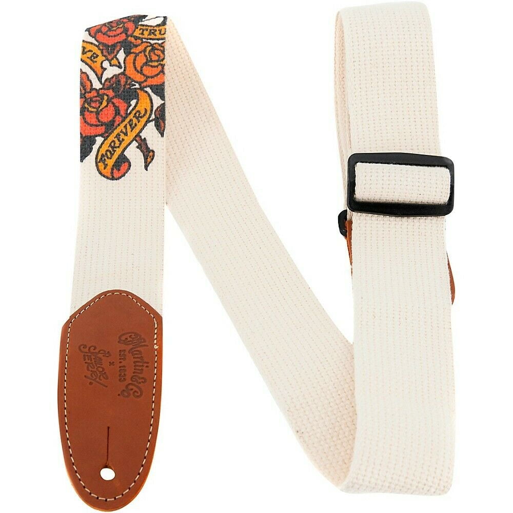 Martin True Love Cotton Weave Guitar Strap Cream 2 in., 18A0113