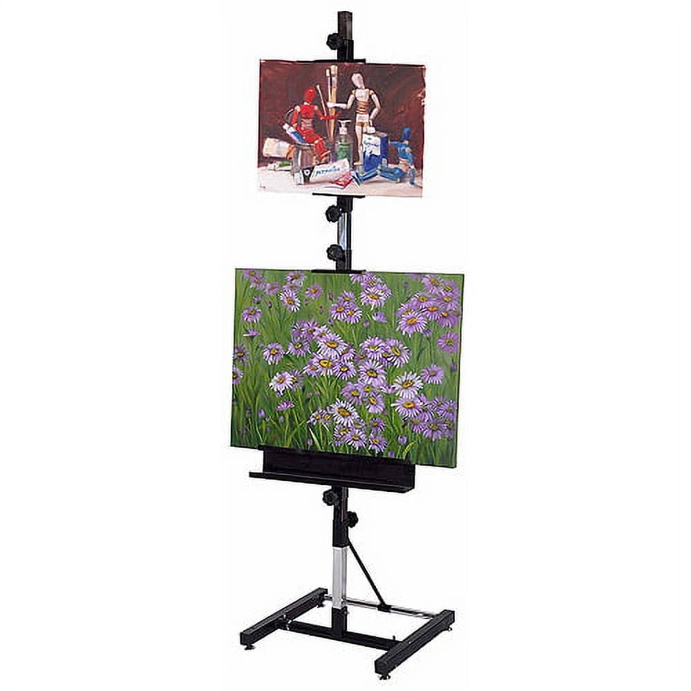 Black and Chrome Steel Adjustable Studio Easel