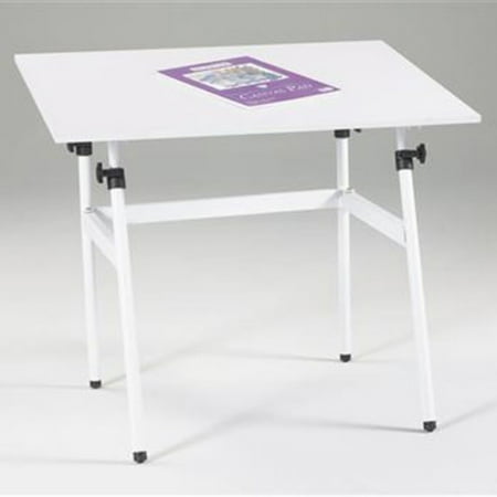 Martin Universal Design U-DS1400C Martin Berkley White Table & 30x42 in. C Top Only in White White Base White Top