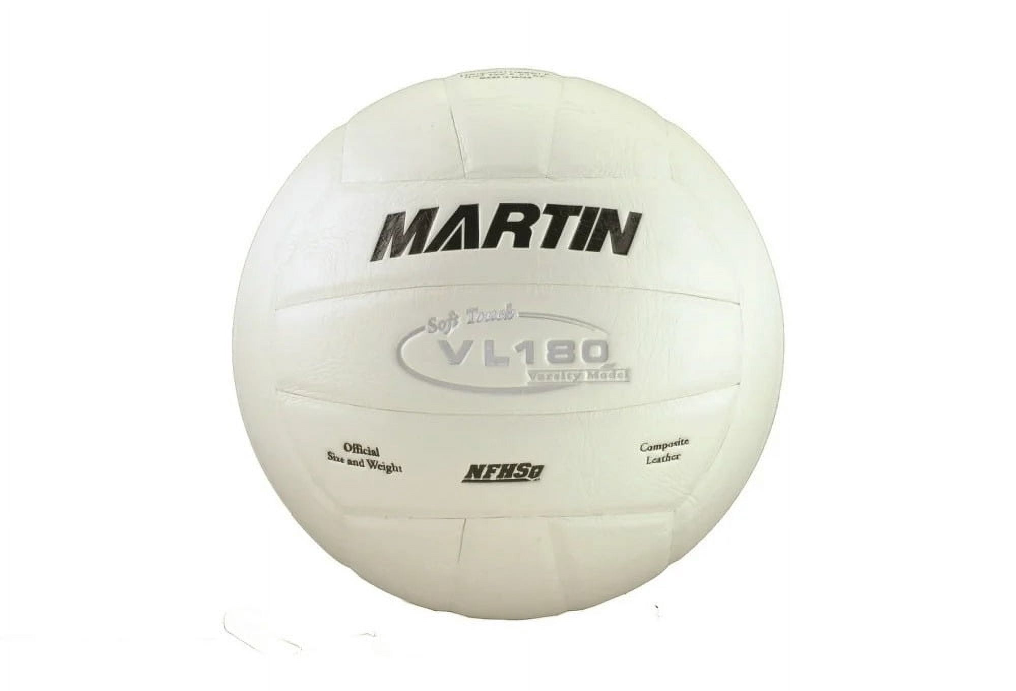 Martin VL180 Soft Touch Composite Leather Official Size NFHS Volleyball | White