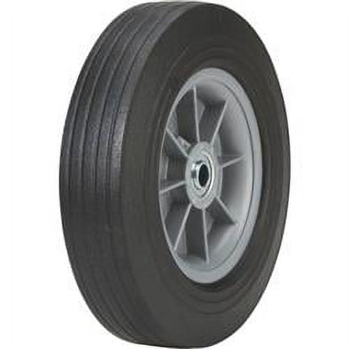 Martin Wheel 13760 Flat-Free Solid Rubber Tire & Poly Wheel - 10 x 2. 75 Tire, Model No. ZP1102RT-202