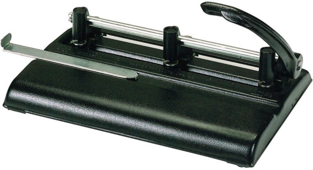 Martin Yale 325B Master Hole Manual Punch, 24 Sheets Capacity, Will Accept 2 to 7 Punch Heads, Comes Standard with Three 9/32" Punch Heads, Lever Handle Paper, Adjustable Punch Heads