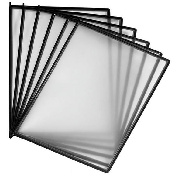 Replacement Sleeves for Quick Desktop Reference System, Pack of 6, Durable Clear Display Pockets for Office Organization