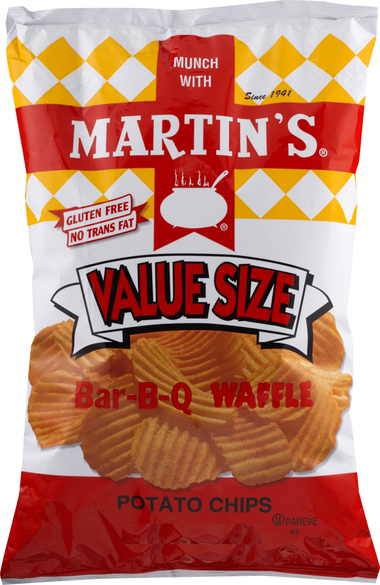 Martin's Bar-B-Q Waffle Potato Chips, 3-Pack 14 oz. Value Size Bags