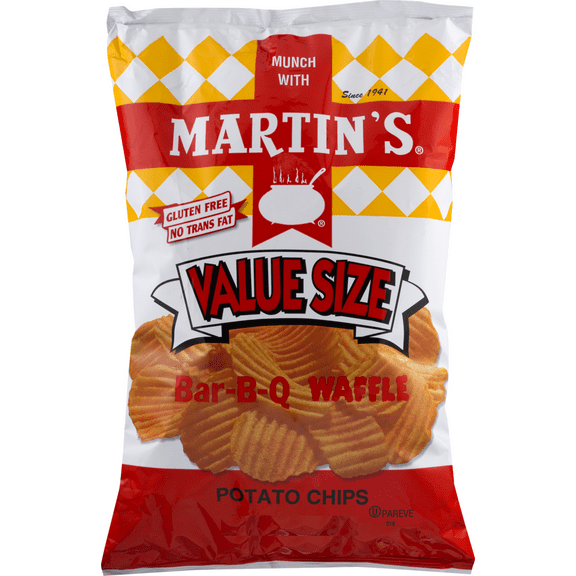 Martin's Bar-B-Q Waffle Potato Chips, 3-Pack 14 oz. Value Size Bags