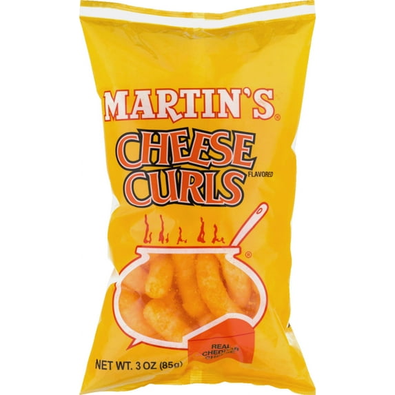 Martin's Cheddar Cheese Curls 3 oz. Bag (8 Bags)