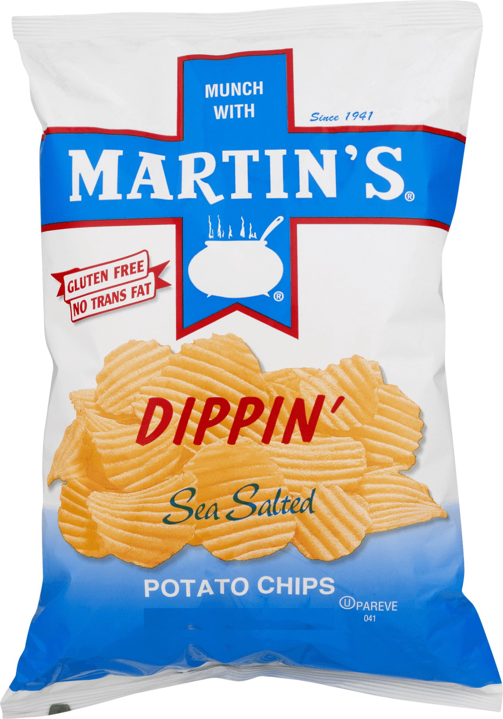 Martin's Dippin' Waffle Cut Potato Chips, 18Pack 2.75 Ounces Single