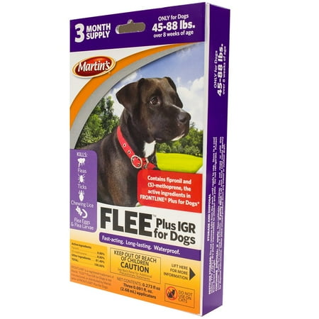 Martin's Flee Liquid Dog Flea and Tick Drops 9.8% Fibronil, 8.8% (S)-methoprene 0.09 oz. - Case Of: 1;