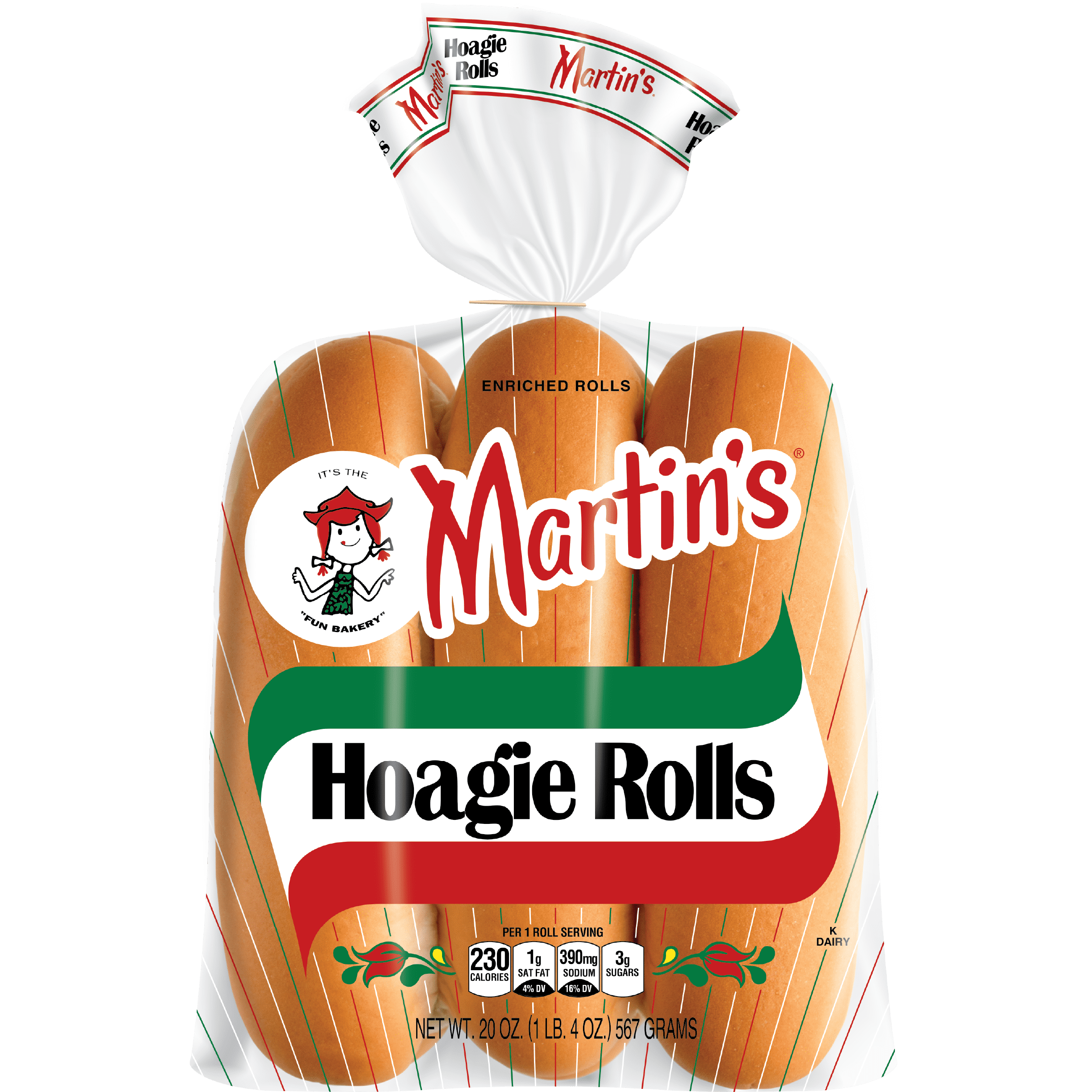 Martin's Hoagie Rolls, 6 count