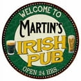 thumbnail image 1 of Martin's Irish Pub 12" Round Metal Sign Kitchen Bar Wall Décor 200120036325, 1 of 1
