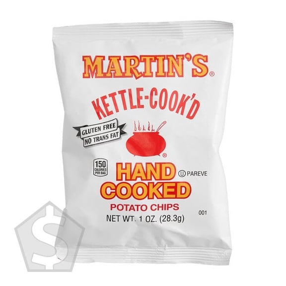 Martin's Kettle-Cook'd Potato Chips 1 oz. Bag - 60/Case